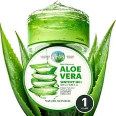 Nature Republic Gel Aquoso Suave e Hidratante de Aloe Vera (1 UNIDADE) |   Hidratante e Umectante, de Rápida Absorção e