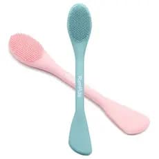 Escova de Limpeza Facial RamPula, 2 em 1: Escova de Silicone para Máscara Facial e Esfoliante, Para Esfoliação, Massagem