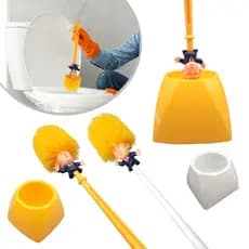 Escova Sanitária Donald Trump com Suporte, Conjunto Divertido de Acessórios para Limpeza de Banheiro YPQW