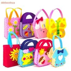 Kit de costura infantil de 8 peças, kit de feltro DIY, brinquedo educativo para crianças pequenas, requer agulhas para t