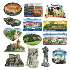 Ímã de Geladeira 3D Europeu da Eslováquia, Souvenir de Viagem, Adesivo Magnético, Presente de Coleção de Viagem TUE5