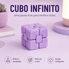 Cubo Infinito Antiestresse Fidget Toy Sensorial Dobrável Relaxante 3D Brinquedo para Ansiedade Foco e Concentração