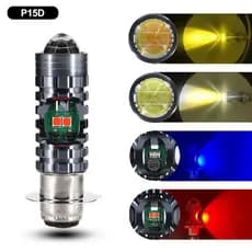 Lâmpadas LED chamativas azuis para faróis de veículos elétricos e motocicletas, modelo vermelho novo.