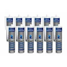 Kit 12 Colas  Rodapé / Madeira / Poliestireno / MDF / Moldura / FYXOR Tubo 400g