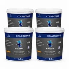 Kit 4 Colas para Rodapé FYXOR 5kg  Alta Aderência para EPS, Madeira e Poliestireno
