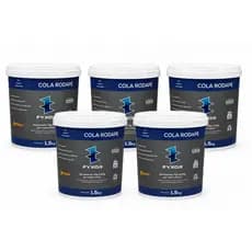 Kit 5 Colas Rodapé / Madeira / Poliestireno / MDF / Moldura /  FYXOR Balde 1.5Kg