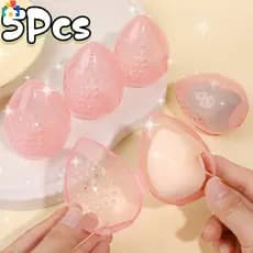Conjunto de 3/5 peças de caixas de maquiagem à prova de umidade com múltiplos furos, caixas transparentes para guardar e