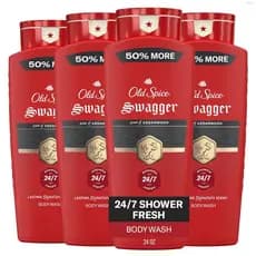 Old Spice Gel de Banho Refrescante para Homens, Defesa 3X, Frescor 24/7 com Aroma Duradouro, Coleção Vermelha, Swagger c
