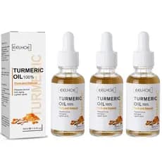 3PCS Sérum Corretor de Manchas Escuras com Cúrcuma, Sérum Reparador para o Rosto, Cuidado Natural da Pele com Cúrcuma pa