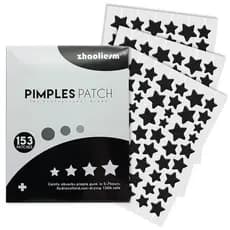 Adesivos para Espinhas Black Star para o Rosto, 153 Unidades de Adesivos Hidrocoloides em Forma de Estrela para Acne, Pr