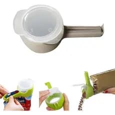 1 unidade de clipes para sacos com bico dosador, clipes para snacks que permitem servir alimentos, clipes de vedação par