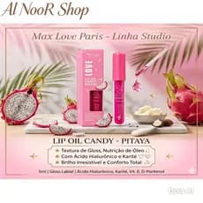 Lip Oil Gloss Candy Pitaya Brilho, Hidratação Lançamento Maxlove