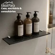Porta Shampoo Vidro 40x10, 50x10 Nicho Para Banheiro Suporte Porta Shampoo Multiuso 6mm Fumê
