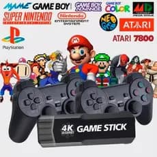KIT Game Stick GD10 4K 64GB Console Retro Presente| 30000 Jogos 40 Simuladores | 2 Controles Sem Fio para TV