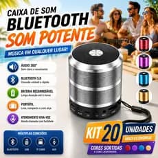 Kit Atacado 10/15/20 Mini Caixa de Som Bluetooth | Portátil Bateria Recarregável | Caixinha Sem Fio