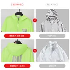 T tb BROWIN novo estilo tb protetor solar roupas das mulheres dos homens mesmo estilo tira reflexiva vermelho branco azu