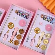 Conjunto de vedação de laca retrô, conjunto de nove peças, vedação de partículas de cera, alça, colher, Envelope, vedaçã