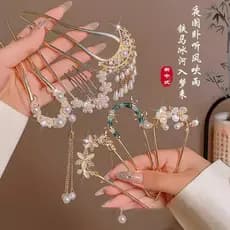 Novo estilo chinês antigo borla hairpin feminino bobina hairpin nicho luz luxo High-End estilo chinês cocar