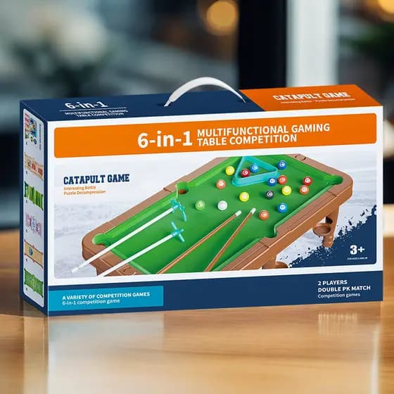 [Brinquedos educativos] Novo estilo multifuncional infantil Mini brinquedos de mesa de bilhar brinquedos interativos par