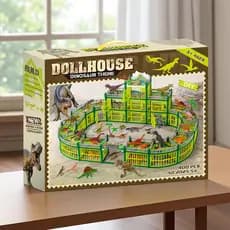 [Brinquedos educativos] Novo estilo infantil Diy dinossauro Villa brinquedos montados menino brinquedo presente