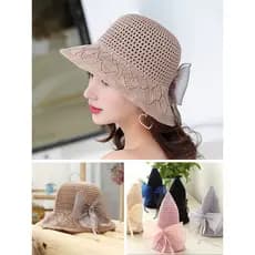 Pequeno chapéu de balde fresco chapéu de sol feminino verão chapéu de palha chapéu de sol à beira-mar férias viagem prot