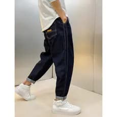 Calças masculinas outono Jeans soltas tornozelo comprimento calças All-Match novo estilo Street Wear Harem calças casuai