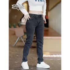 Guangzhou Shintang Jeans masculino 2026 novo estilo pés pequenos fino-ajuste High-End calças retas cinza calças masculin