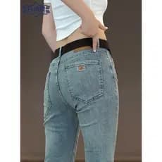 Jeans rasgados 2026 novo estilo masculino estiramento tornozelo comprimento calças pés pequenos magro-ajuste fogão calça