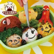 YOYO Molde Bola de Arroz Bento DIY Pinça Comida Dedicada Algas Pequeno Clipe Pinça em Forma de Comida