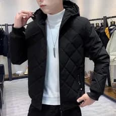 Jaqueta acolchoada com capuz jaqueta de inverno masculina novo estilo versão coreana na moda jaqueta acolchoada masculin