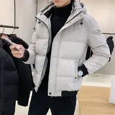 2023 inverno novo estilo acolchoado jaqueta masculina juventude preto com capuz bonito All-Match para baixo jaqueta acol