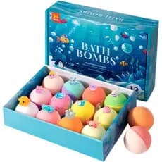 Bombas de banho infantis, com grandes bolhas e surpresas, pacote com 12 bombas de banho de Páscoa com brinquedos dentro,