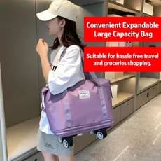 Bolsa de Viagem para Armazenamento/Toner, Expansível, Grande Capacidade, Bolsa de Compras com Rodas Removíveis