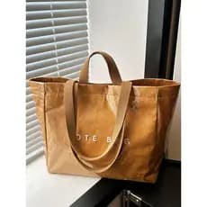 Bolsa de Mão Feminina de Cor Sólida para Armazenamento/Organização, Bolsa de Ombro Elegante de Grande Capacidade, Adequa