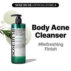 Storage/Toner [SOME BY MI] AHA BHA PHA 30-Day Miracle Body Cleanser (para Acne) 13,5 oz - Sabonete Corporal Esfoliante S