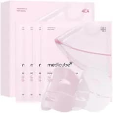 Máscara de Colágeno em Gel Rosa PDRN [Medicube] 4 peças Máscara de Colágeno Pink Radiance com DNA de Salmão para melhora