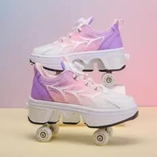 [Good Deals] Girls' roller skates for all seasons, new model for children and boys, four-wheel retractable student skate