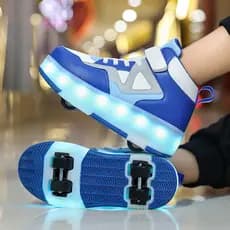 [Affordable choice] Children's high-top roller skates with four wheels, toy light-up roller skates, wholesale eight-whee