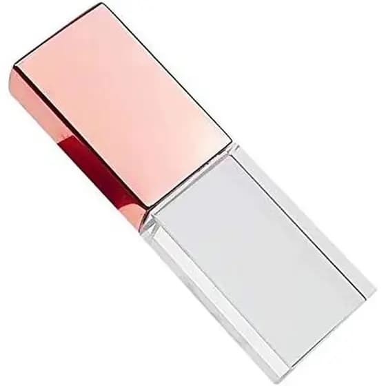 32GB USB 2.0 Flash Drive Cristal Azul LED Luz Transparente Vidro Caneta Thumb Drives Bonito Mini Memory Stick Menino Men