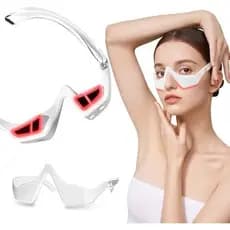 Dispositivo De Terapia De Luz Vermelha Sob Os Olhos , De 650nm Para Óculos De Máscara Massageadora Com Microcorrente Olh