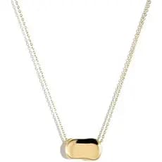 Colar Dakota Com Palhetas Elétricas Para Mulheres , Pingente Orgânico Banhado A Ouro 14k , Corrente Em Camadas Ajustávei