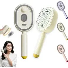 Escova de Vapor Elétrica, Escova de Cabelo Elétrica 3 em 1 com Pente Desembaraçador, Escova de Cabelo a Vapor Quente Ant