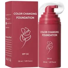Base de Maquiagem Coreana que Muda de Cor, Base para Pele Madura, Disfarça Linhas Finas e Rugas, Hidratante e Umectante,