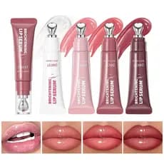 Gloss labial espelhado, textura leve, à prova d'água, hidratante e umectante, brilho duradouro, acabamento brilhante, ef