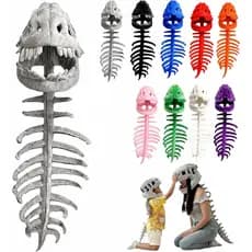 2026NovoFantasiaDeEsqueletoDeDinossauro, MáscaraDeCrânioDeSpinosaurus3D e EspinhaDePelúcia, para Brincadeiras de Vestir