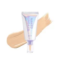 NakedSundays Beauty Screen Peptide Foundation - Protetor Solar com Cor e Cosmético para Cuidados com a Pele, Contém Óxid