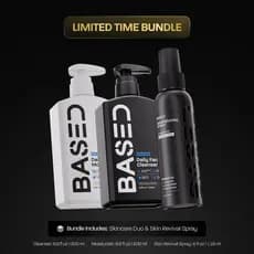 BASEDcareTrio | DailycareDuo+Revival | Limpador Facial para Acne | Hidratante e Limpador Diário | ParaTodosOsTipos | Não