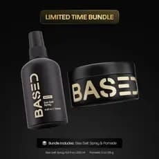 BASEDWave&StyleDuo | SeaSalt+Pomada | Textura Prajante e Fixação Média | Não Tóxico, Alto Desempenho | Pacote de Tempo L