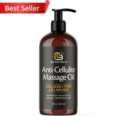 Óleo de Massagem Anticelulite 8oz - Firmador da Pele, Hidratante - Cuidados Corporais e Massajador para a Pele da M3 Nat
