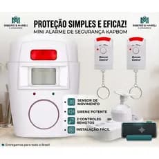 Mini Alarme Residencial Sem Fio Sensor Porta e Janela Kapbom - Alta Proteção e Fácil Instalação